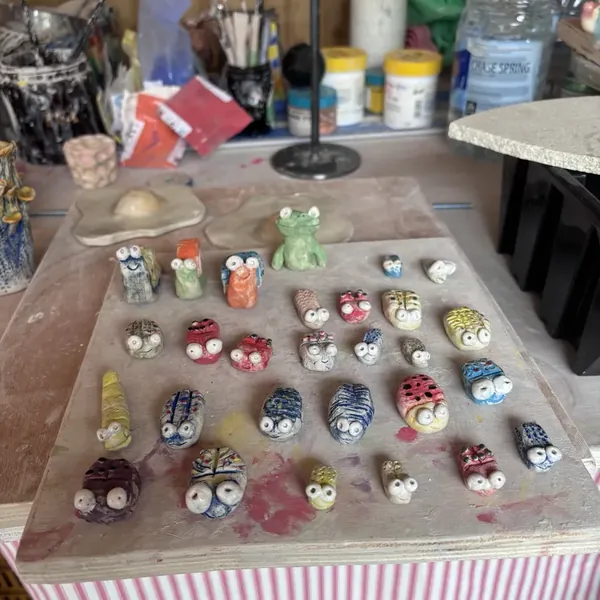 Little glazed bugs with googly eyes